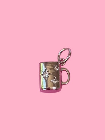 Coffee Mug Charm (Gold + Silver)