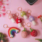 Strawberry Felt Keychain