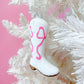 Pink Bow Cowboy Boot Christmas Ornament