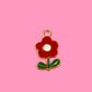 Poppy Flower Gold Charm
