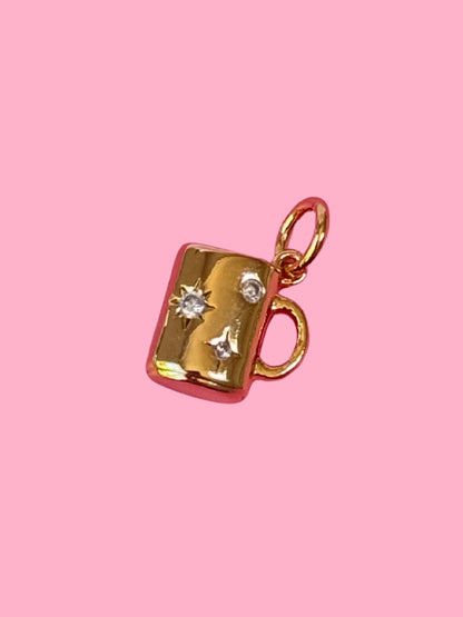 Coffee Mug Charm (Gold + Silver)