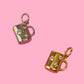 Coffee Mug Charm (Gold + Silver)