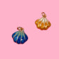 Enamel Seashell Gold Charm
