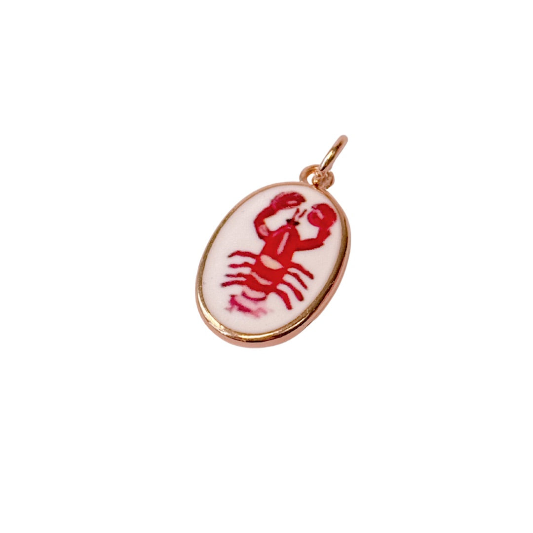 Lobster Pendant Gold Charm