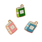 Enamel Book Gold Charm