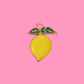 Enamel Lemon Gold Charm