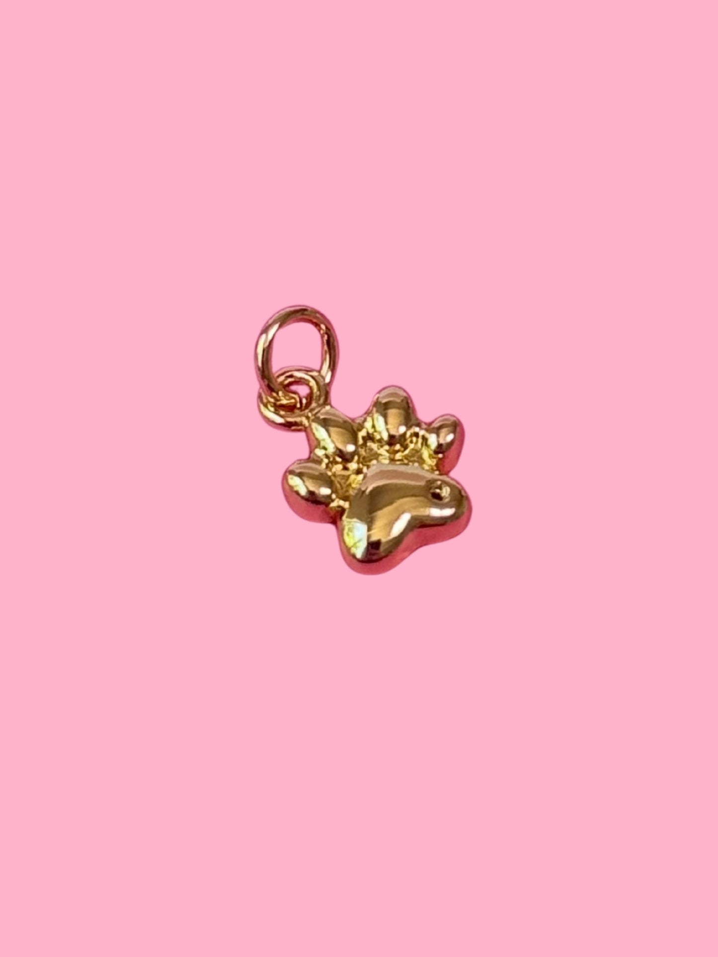 Paw Print Gold Charm
