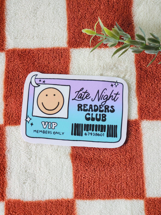 Late Night Readers Club Sticker