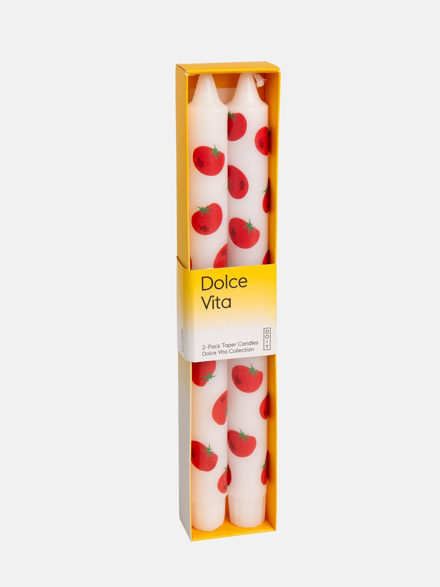 Tomato - Set of 2 Taper Candles