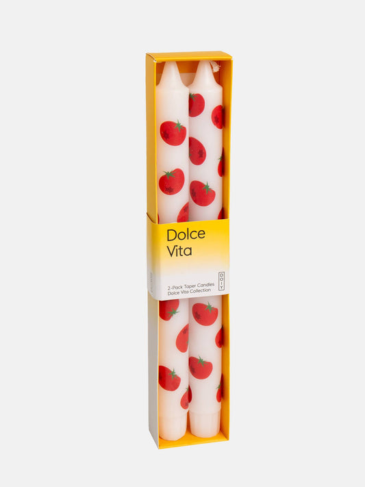 Tomato - Set of 2 Taper Candles