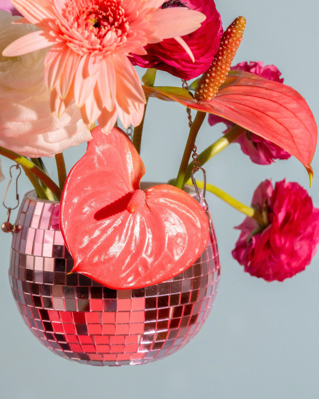 Disco Ball Planter - Pink