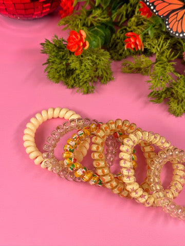 Spiral Hair Ties - 6 Pack (5 Color Ways)