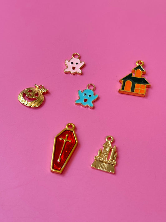 Pastel Ghost Gold Charm