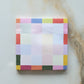 Rainbow Check Sticky Notepad