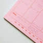 Pink & Red Weekly Planner Pad