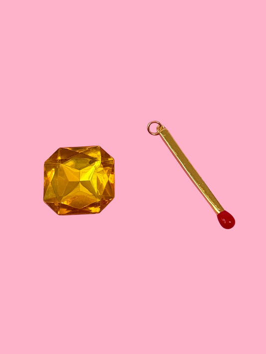 Matchstick Gold Charm
