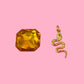 Wavy Serpent Gold Charm