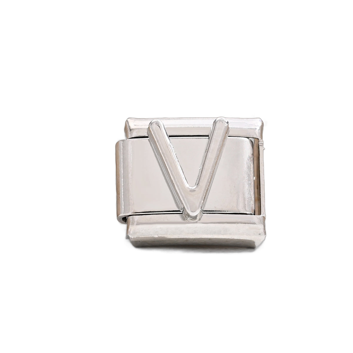 Silver Letter Italian Charm
