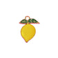 Enamel Lemon Gold Charm