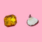 Gold Laced Shell Charm