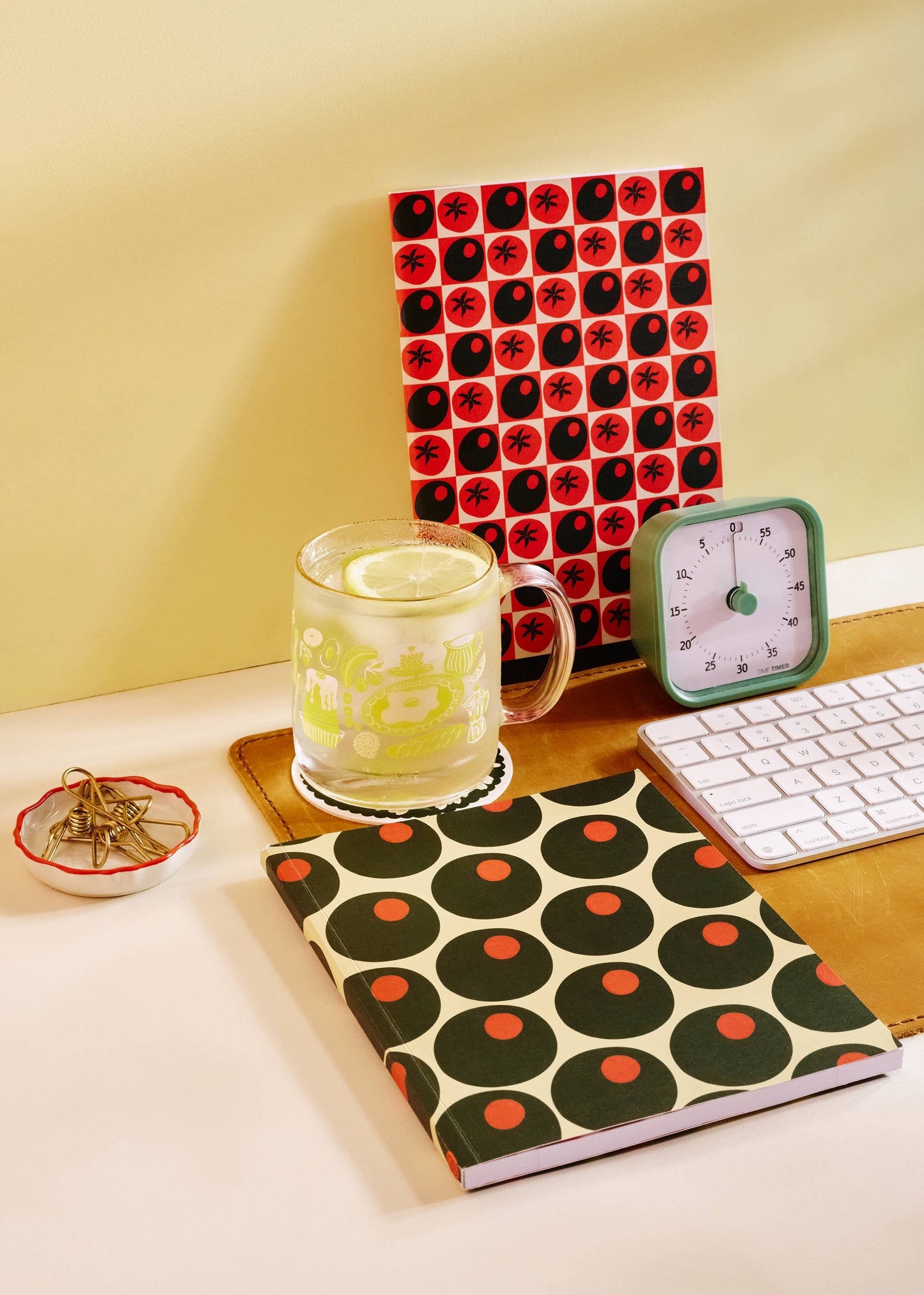 Pomodoro Tomato Olive Checked Weekly Planner