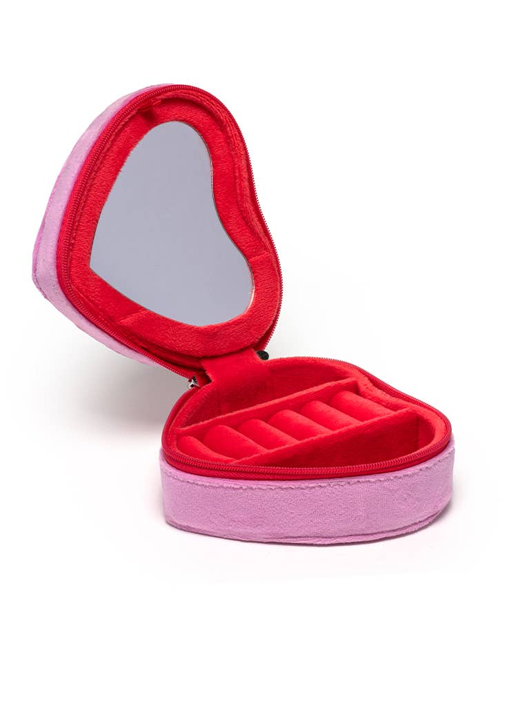 Coquette Cutie Velvet Jewelry Zip Case