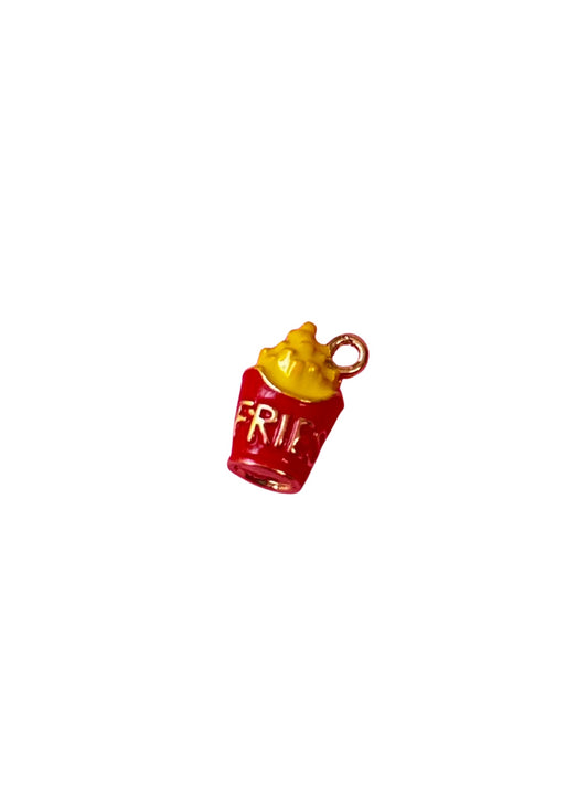 French Fries Gold Charm