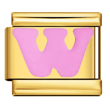Gold Letter Italian Charm