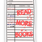Read More Books Library Card Sticker