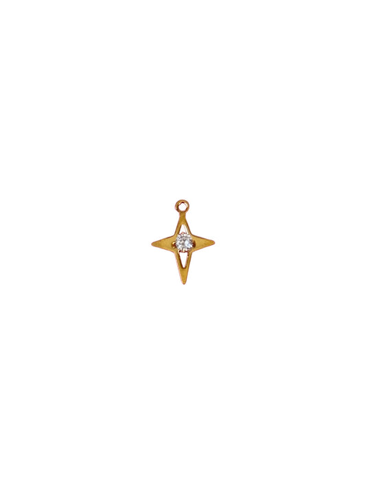Diamond Star Gold Charm