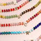 Mini Initial Multi Color Beaded Necklace