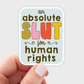 Absolute Slut for Human Rights Sticker