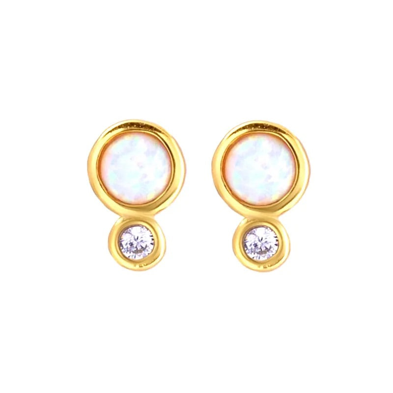 Sister Opal Studs (Gold + Silver)
