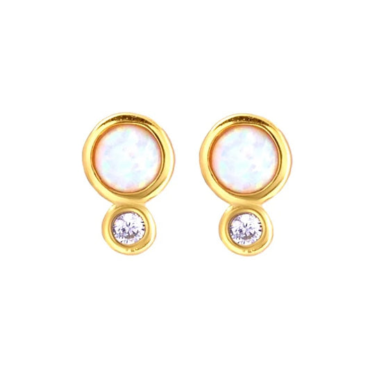 Sister Opal Studs (Gold + Silver)