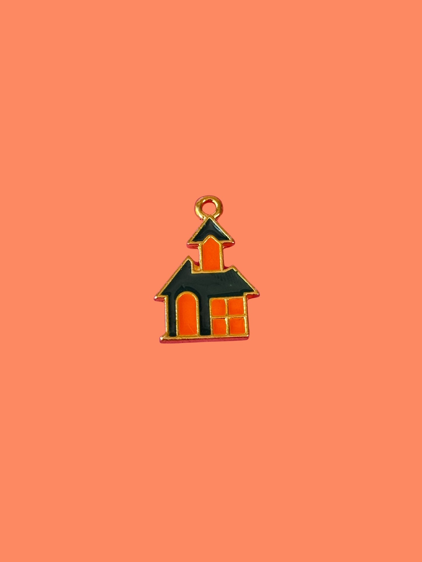 Haunted House Gold Charm