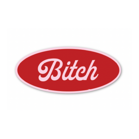 Bitch Diner Name Tag Sticker