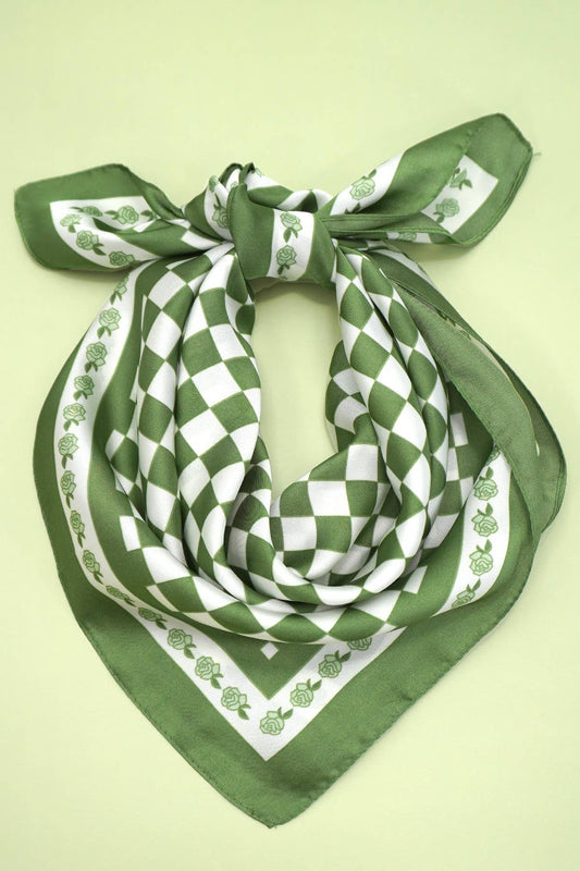 Checkered Bandana Scarf