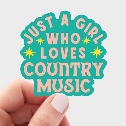 Just a Girl Who Loves Country Music Sticker