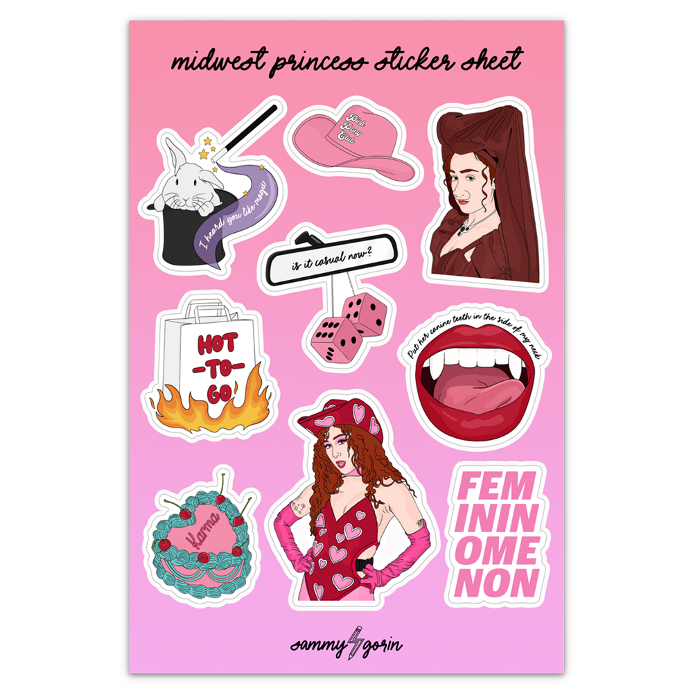 Midwest Princess Sticker Sheet