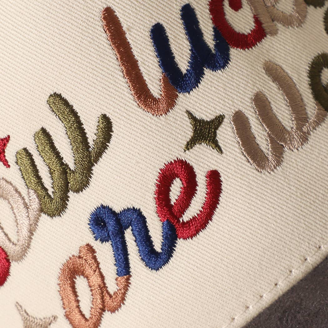 "How Lucky Are We?" Embroidered Hat