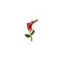 Rose Stem Gold Charm
