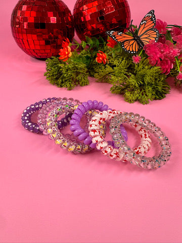 Spiral Hair Ties - 6 Pack (5 Color Ways)