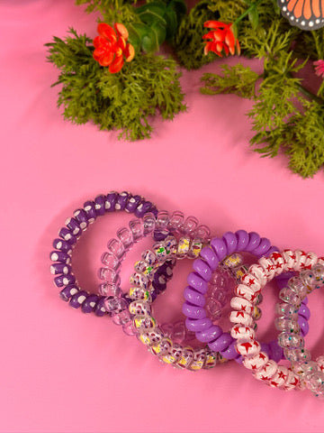 Spiral Hair Ties - 6 Pack (5 Color Ways)