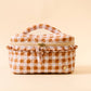 Maple Gingham Glam & Go Quilted Cosmetic Bag