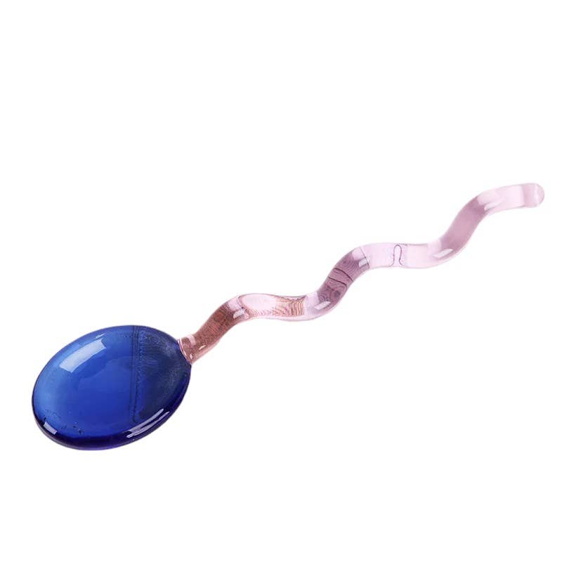 Creative Colored Glass Stirring Spoon