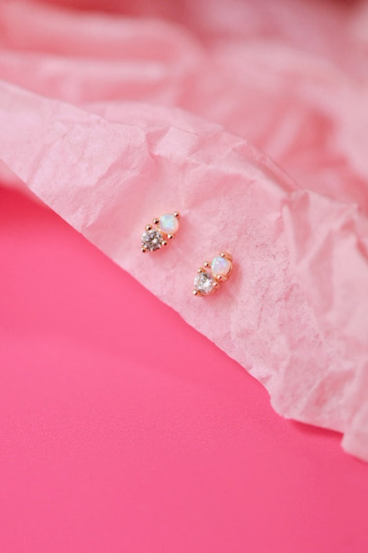 CZ Opal Studs