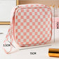 Travel Checker Makeup Cosmetic Pouch Bag