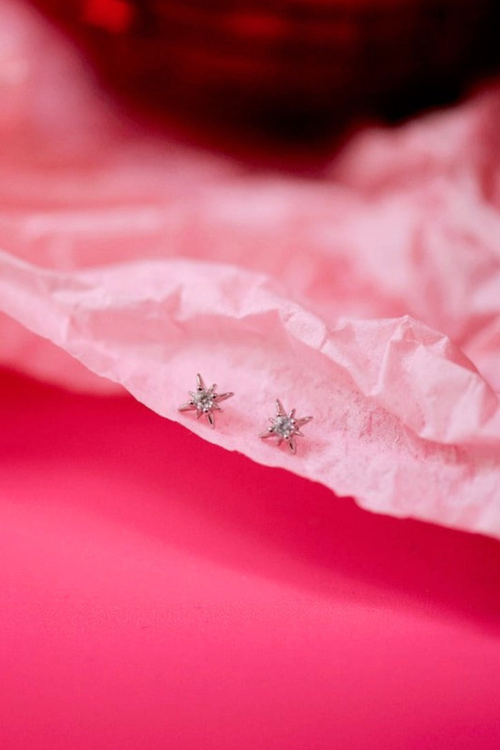 Sparkle Aster Star Studs (Gold + Silver)