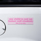 Honor Roll Cat Bumper Magnet- Pink