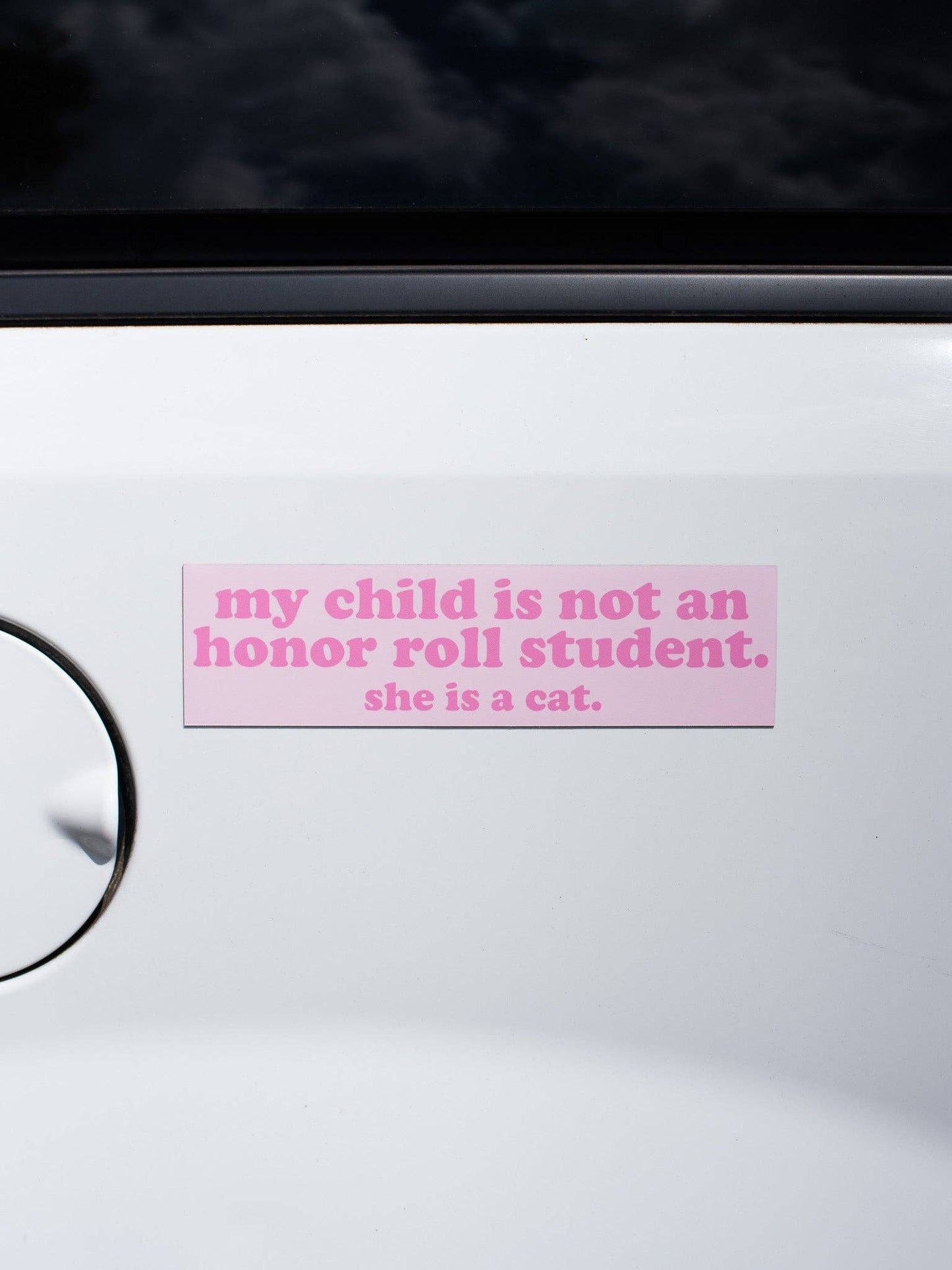 Honor Roll Cat Bumper Magnet- Pink